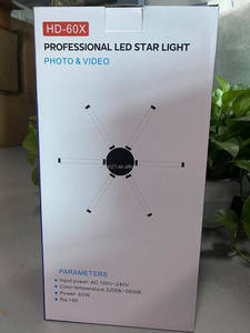 Nouvelle lumière annulaire LED à 6 tubes à intensité variable avec télécommande sans fil pour la photographie, la vidéo, le remplissage de lumière, le maquillage - Product Image 4