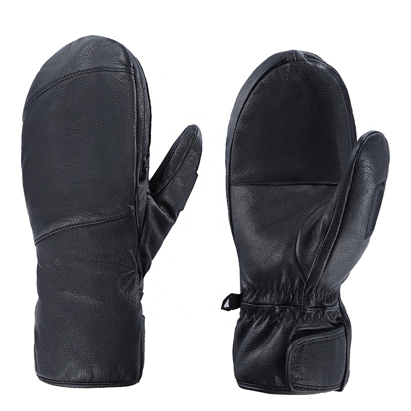 Лыжные перчатки из натуральной кожи для сенсорных экранов ветрозащитные длинные зимние теплые варежки для сноуборда Взрослые водонепроницаемые лыжные перчатки