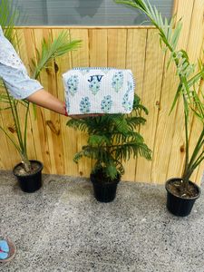 Bolsa de Maquillaje de Algodón Floral Hecha a Mano, con Cierre, Regalos para Damas de Honor, Bolsa de Cosméticos para Mujer - Product Image 3