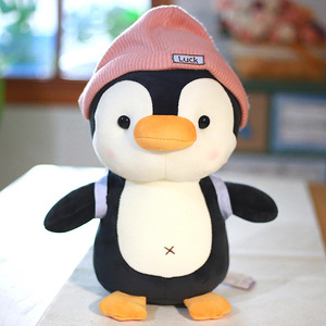 Peluche di Pinguino Carino con Cappello, Regalo di Compleanno per Bambini, Pupazzo per Macchina Acchiappa-Peluche, Cuscino per Dormire - Product Image 4