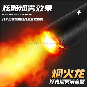 UV 라이트 합금 트레이서 겔볼 블래스터, 화염 효과 시뮬레이션 및 발광 연기 기능 완구 총, 배터리 내장형 - Product Image 5