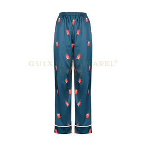 Conjunto de <span class=keywords><strong>pijama</strong></span> de mujer de <span class=keywords><strong>Navidad</strong></span> de moda Pijamas de <span class=keywords><strong>pareja</strong></span> de seda satinada para <span class=keywords><strong>Navidad</strong></span> - Product Image 6