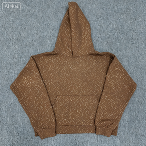 เสื้อฮู้ดดี้ลำลองผู้ชายไซส์ใหญ่ ผ้าเฟรนช์เทอร์รี่โพลีเอสเตอร์ 100% คุณภาพสูง ปี 2026 น้ำหนัก 160 กรัม สำหรับฤดูหนาว พร้อมปักโลโก้ตามสั่ง ประดับด้วยคริสตัล VVS 555 - Product Image 6