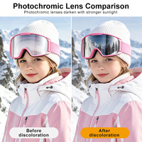 Lunettes de ski pour enfants personnalisées par le fabricant, protection UV, lunettes de sport pour la neige, verres photochromiques polarisés, lunettes de snowboard pour enfants