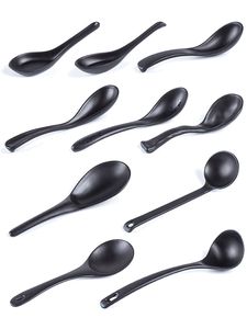 Helado Negro cuchara de melamina porcelana cuchara Catering restaurante cuchara - Product Image 2