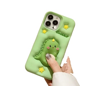 เคสโทรศัพท์ลายการ์ตูนไดโนเสาร์ 3 มิติ สไตล์เกาหลี สำหรับ iPhone 13 12 <span class=keywords><strong>Pro</strong></span> 14 <span class=keywords><strong>Pro</strong></span> <span class=keywords><strong>Max</strong></span> <span class=keywords><strong>I11</strong></span> 13 <span class=keywords><strong>Pro</strong></span> <span class=keywords><strong>Max</strong></span> ของขวัญสำหรับเด็ก  วัสดุซิลิโคนนิ่ม - Product Image 1