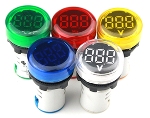 220V con Mini 22mm LED redondo Pantalla dual AC <span class=keywords><strong>Amp</strong></span> Volt Amperímetro Voltímetro Amperímetro Corriente de voltaje <span class=keywords><strong>digital</strong></span> - Product Image 1