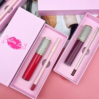 Kit de Luxe Vegan pour Lèvres : Huile Repulpante Brillante Longue Durée et Crayon Contour des Lèvres Transparent