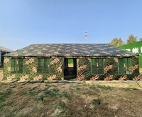 Grande tente murale en toile imperméable double couche, camouflage vert armée, Afrique, quatre saisons, coupe-vent, une chambre, hôpital de campagne pour 30 personnes