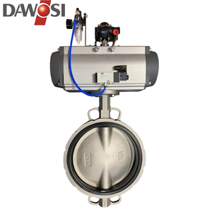 Пневматический дисковый затвор D671 из нержавеющей стали 304, профессиональный производитель дисковых затворов, размеры DN40-450 - Product Image 1