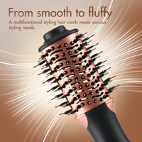 Brosse soufflante ovale compacte mini, sèche-cheveux ionique, mini-styler à air chaud, double tension, brosse sèche-cheveux de voyage mini pour femmes