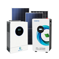 Système solaire hors réseau VANYO 3kw 6kw 11kw 22kw à basse tension avec onduleur et batterie au lithium