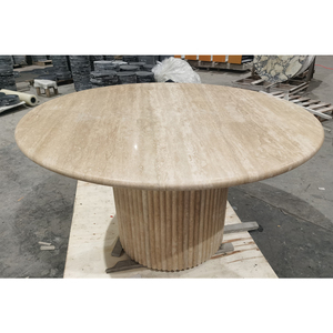 Bàn trà và bàn ăn phòng khách hiện đại 2025, chất liệu đá travertine cao cấp, giá bán buôn - Product Image 5