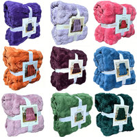 Meistverkaufte Bubble-Throw-Decke Weiche Gemütliche Fleece-Bettdecke Waschbare Warme Decke für Reisen Couch Wohnzimmer Outdoor