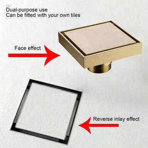 3 couvercles de drain décoratifs modernes en nickel brossé pour salle de bain d'hôtel, drain de sol extérieur caché avec garantie de 5 ans - Product Image 1