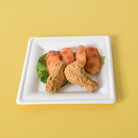 Service de vaisselle rond en bagasse de 10 pouces, assiette à snack, écologique, jetable, biodégradable, compostable, compatible micro-ondes, en vrac