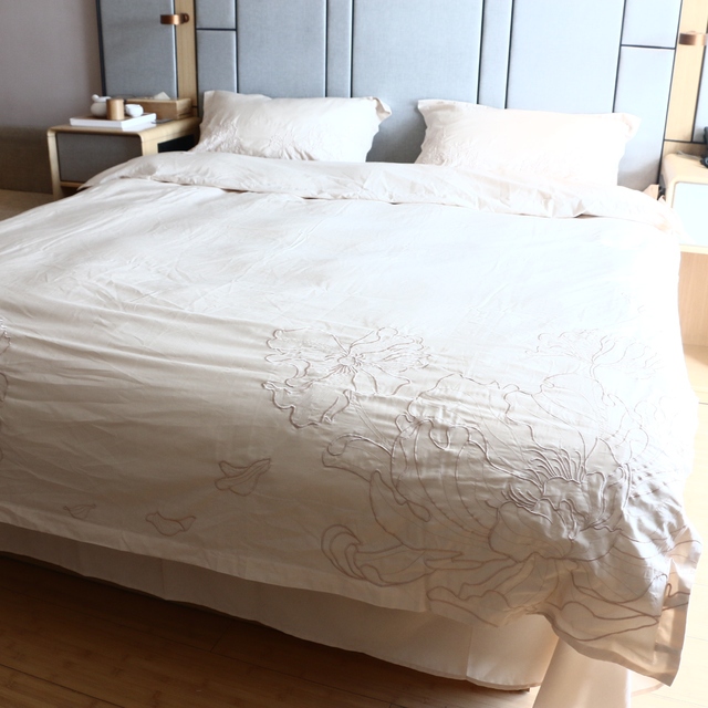 Luxury Cotton Bed Sheet Bed Linen  Hotel Home EmbroideryBedding Set Bed Sheets Linen Bedding Sets Kidssheets