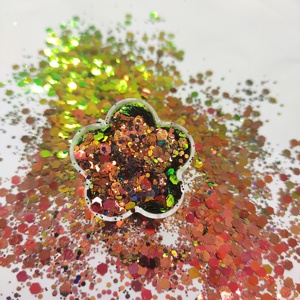 Polvo de brillo grueso holográfico de grado cosmético y polvo de brillo fino a granel para maquillaje de uñas y arte corporal - Product Image 4