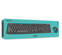 Vente en gros pour le clavier et la souris optiques sans fil Mk270 Ensemble Mk275 Bureau à domicile Clavier et souris en stock pour Logitech
