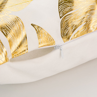 Housse de coussin décorative de Noël de luxe, taie d'oreiller peinte or et noir pour canapé, accent doré élégant pour la maison