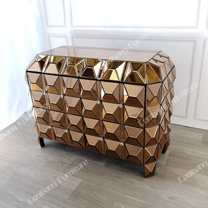 Coolbang Vanity Modern <strong>Mirrored</strong> Pineapple Cabinet <strong>Sideboard</strong> - Product Image 1