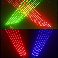 Lumières laser rouges pleine couleur à 8 faisceaux DMX512 étanches IP44 pour discothèques, bars et événements DJ