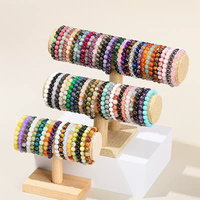 Pulsera de Cuentas Redondas de Amatista y Cuarzo Rosa de 8mm, Joyería de Cristal Natural Ecológica con Tema de Amor, para Regalo de Navidad