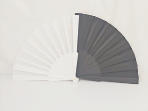 FAREA Abanico Plegable de Plástico Ecológico Hecho a Mano de 23 cm, Blanco y Negro, para Regalos Promocionales - Product Image 5