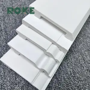 Factory price white design waterproof outdoor ps plastic decor mobile home wall floor skirting line board