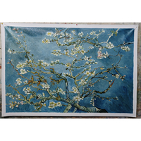 Peinture à l'huile épaisse moderne, impression numérique, célèbre 'Fleur d'abricot' de Van Gogh, peinte à la main par un artiste, pour salon et salle à manger