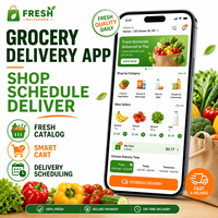 Aplicación de Compras de Comestibles con Entrega a Domicilio Confiable, Desarrollo de Aplicaciones para IOS y Android con Catálogo de Productos y Carrito de Compras LionCreate