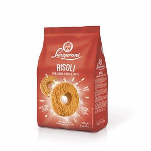 Galletas de Oblea en Forma de Anillo Sin Gluten Risoli Lazzaroni, Crema Dulce Crujiente, Bolsa de 700g, Paquete de 8 Piezas, Pastel Fermentado Dulce con Leche - Product Image 1