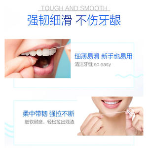 Fil dentaire triangulaire portable à la menthe, 50 mètres/rouleau, goût original, matériau en soie, type boîte, pour le nettoyage des dents - Product Image 5