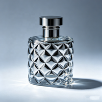 Flacon de parfum cylindrique tendance 30/50/100ML, flacons en verre transparent personnalisés pour huiles parfumées et liquides, avec bouchons
