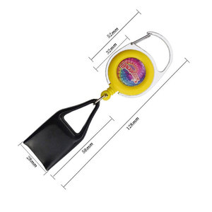 Bán buôn cao cấp nhẹ hơn trường hợp bìa <span class=keywords><strong>Keychain</strong></span> biểu tượng tùy chỉnh di động Huy hiệu Reel có thể thu vào Clip vành đai khuyến mại Carabiners - Product Image 3