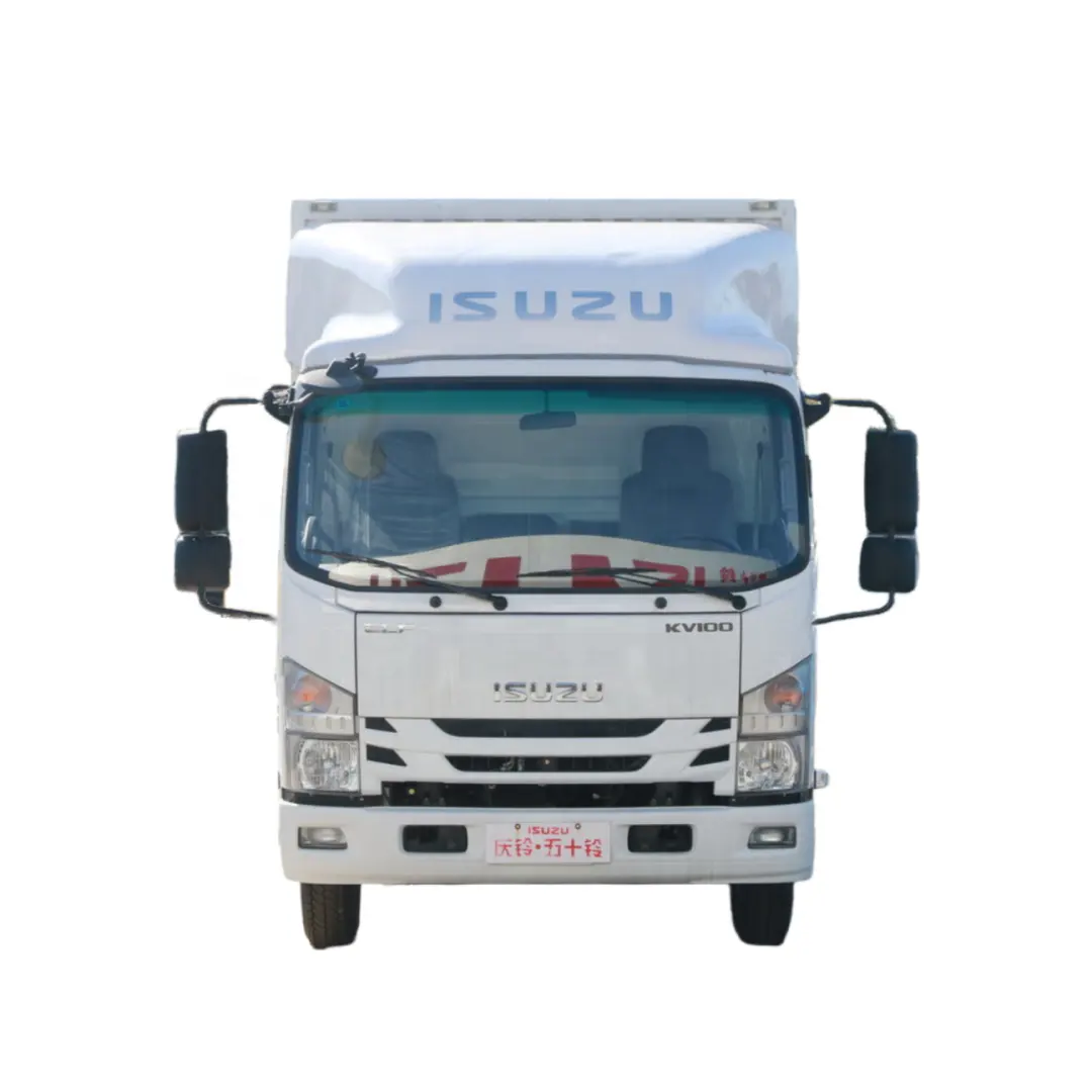 Iszu-caja cerrada de carga, camión usado de 5-8 toneladas