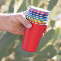 Couleur à la mode écologique 16oz gobelets empilables en acier inoxydable verres à boire en métal tasses à café tasse