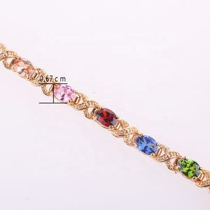 ओरो जॉयरिया तांबे का मिश्र धातु फैशन 18k सोने की प्लेटेड हैंड चेन ड्रजी कंगन महिलाओं के लिए फैशन गहने - Product Image 6