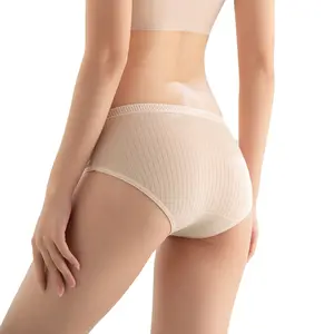 2024 Hot Sale Popular Morandi Jacquard Colorful Women's Panties Disposable Travel Hotel Replaceable Cotton Women's Underwear