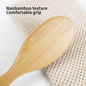 Peine de bambú natural con cojín de aire para alisar y definir rizos, cepillo de madera con cerdas para el cabello y la barba. - Product Image 6
