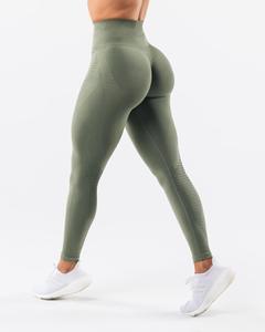 OEM ODM Pantalons de yoga et de gym sans coutures de haute qualité pour femmes <span class=keywords><strong>Collants</strong></span> solides leggings froissés pour exercices de fitness, de course à pied et de sport - Product Image 4