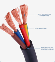 RVV-Kabel 4-adrig 1,5mm 2,5mm 4mm 6mm 6mm flexibles Kabel PVC-isoliertes und ummanteltes elektrisches Stromkabel