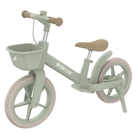Vélo d'équilibre pour enfants à montage sans outils avec logo personnalisé OEM, roues en PU de 12 pouces, cadre en plastique, vélo à bascule sans pédales pour tout-petits, cuir
