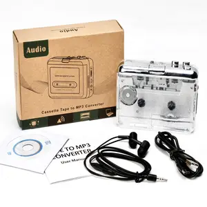 Transparent Case Portable Cassette Player Tape To MP3 Audio Converter