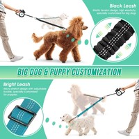 Laisse de traction rétractable automatique double tête en nylon réfléchissant pour animaux de compagnie, tendance, pour promener 2 chiens, 1 sangle – Vente chaude