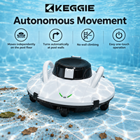 Robot de nettoyage de piscine intelligent certifié CE FCC RoHS pour petites piscines de jardin, 36W, 100 m², nettoyage à 23 degrés sous l'eau
