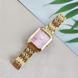 Montre à quartz rectangulaire vintage minimaliste pour femme, cadran multicolore, bracelet <span class=keywords><strong>en</strong></span> alliage métallique, idéale pour le bureau et le quotidien - Product Image 2