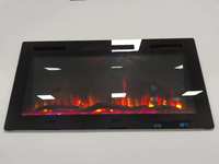 Foyer électrique en acier OEM/ODM de 100 pouces, couleurs de 7 flammes, luminosité de flamme réglable contrôlée par application à distance 110V-120V