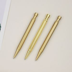 Vintage Style Gunmetal Bronze Antique Brass Hexagonal Clicked Metal 1.0mm Logo <b>Ballpoint</b> <b>Pen</b> for Hotel Office Business - Product Image 4