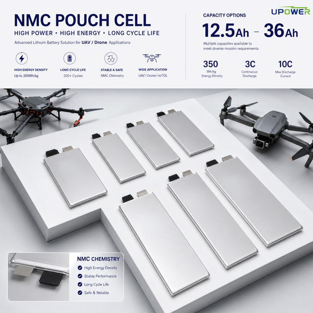 ULi 3.7V 39Ah 40Ah 1188190 Semi-Solid State Battery Cell 40000mAh 350Wh/Kg NMC Pouch Cell for Logistics UAV FPV Drone